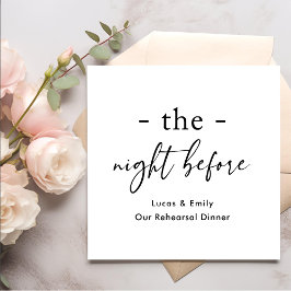 Servilleta De Papel La noche anterior al ensayo del Personalizado de l