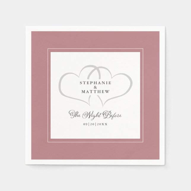 Servilleta De Papel La noche antes de la cena de ensayo Dusty Rose (Anverso)