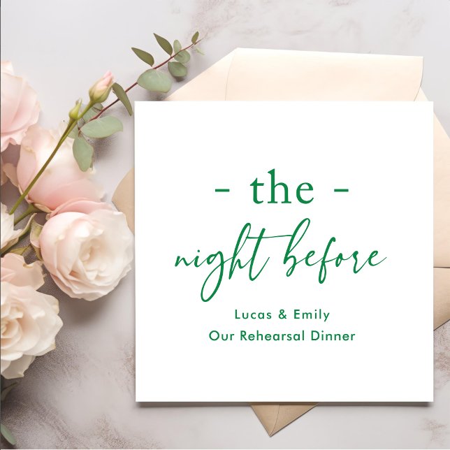 Servilleta De Papel La Noche Antes de la Cena de Ensayo Personalizada (Subido por el creador)