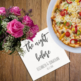 Servilleta De Papel La noche antes de la cena del ensayo Boda