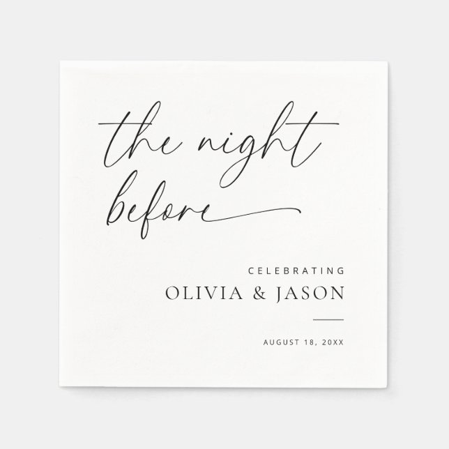 Servilleta De Papel La noche antes de las toallas, las servilletas de  (Anverso)