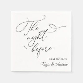 Servilleta De Papel La noche antes del ensayo Boda
