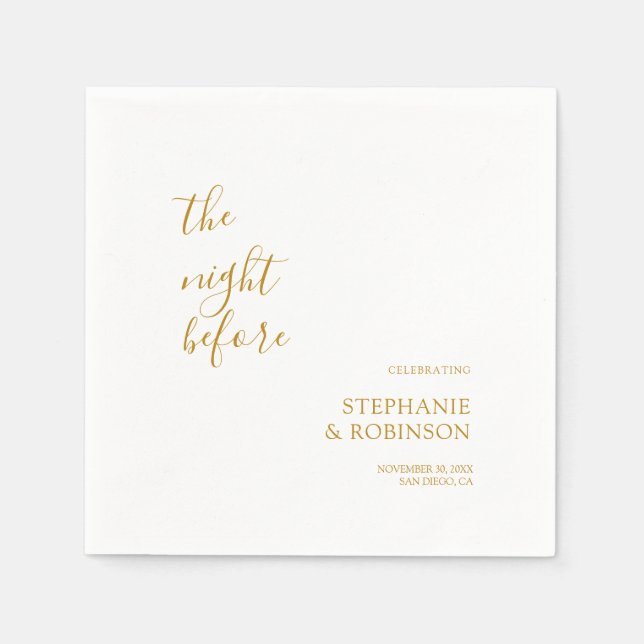 Servilleta De Papel La noche antes del ensayo de cóctel (Anverso)