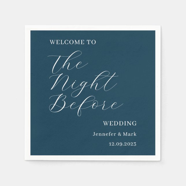 Servilleta De Papel La Noche Antes Del Ensayo Del Boda (Anverso)