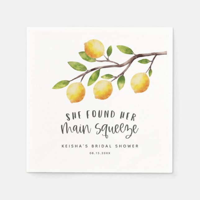 Servilleta De Papel La novia encontró su Despedida de soltera (Anverso)