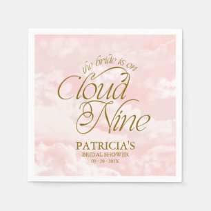 Servilleta De Papel La Novia Está En La Nube Nueve Rosa Oro Bridal Sho