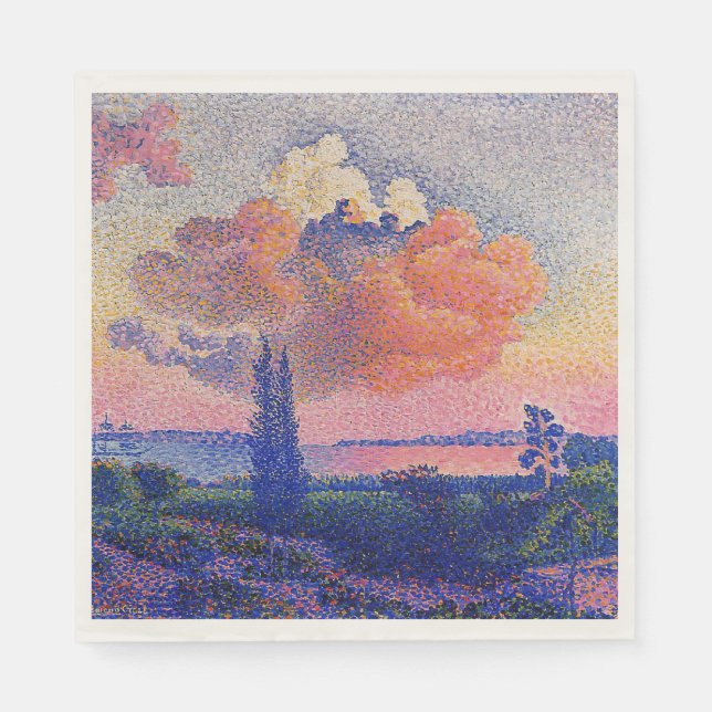 Servilleta De Papel La nube rosa de Henri-Edmond Cross (Anverso)