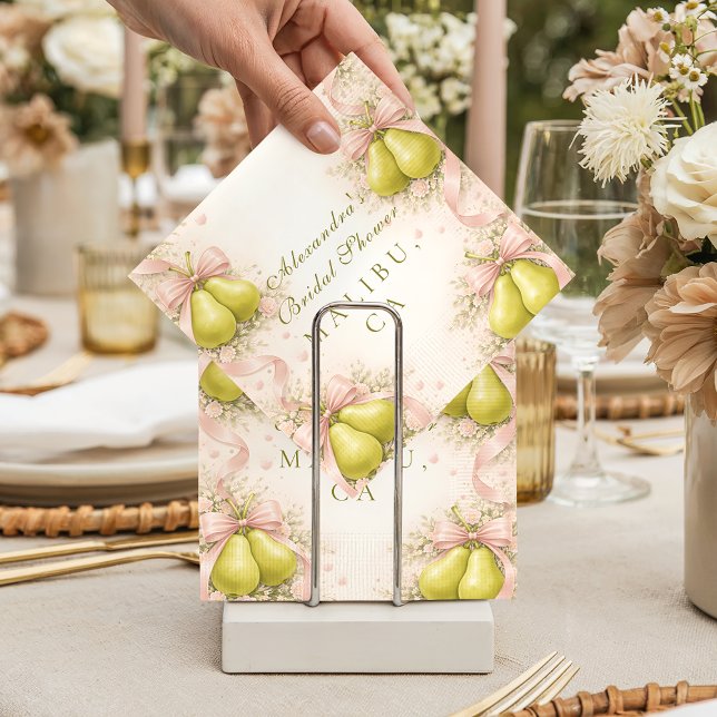 Servilleta De Papel La pareja perfecta: Desayuno nupcial con peras (Subido por el creador)