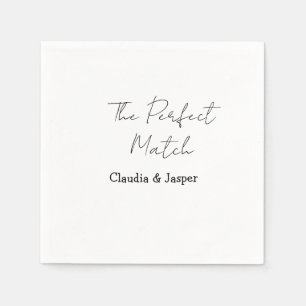 Servilleta De Papel La pareja perfecta nombre simple boda de pareja