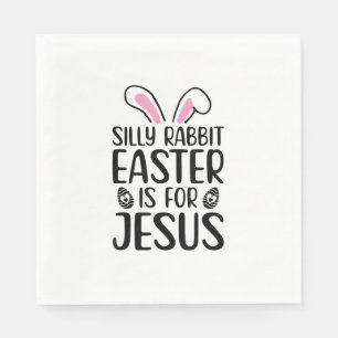 Servilleta De Papel La Pascua De Rabbit Silenciosa Es Para Jesús Día D