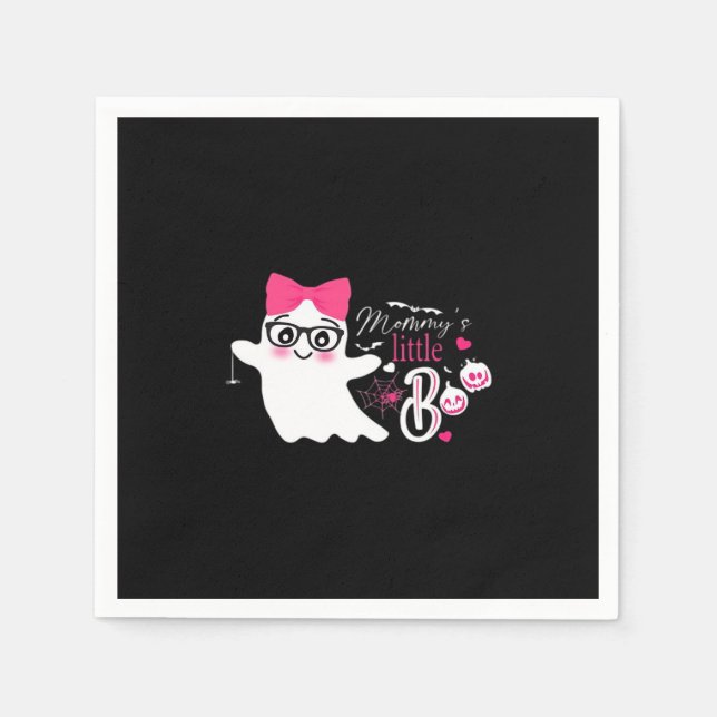 Servilleta De Papel La pequeña Halloween de boo de mamá (Anverso)