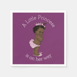 Servilleta De Papel La pequeña princesa étnica Baby Shower Purple