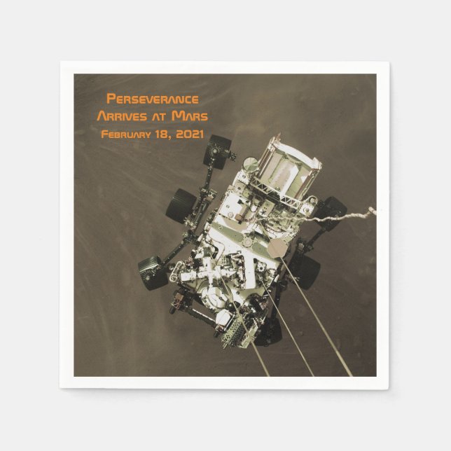 Servilleta De Papel La perseverancia llega a Marte (Anverso)