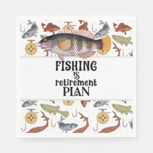 Servilleta De Papel La pesca es mi plan de retiro