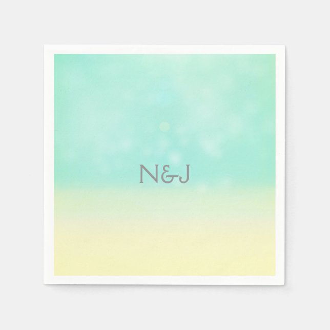 Servilleta De Papel La playa luce elegantes pañales de bodas de época (Anverso)