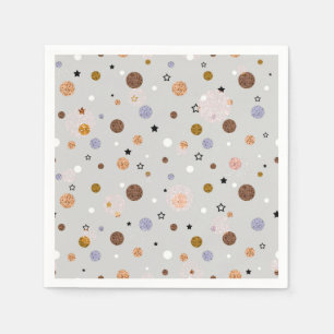 Servilleta De Papel La polka multicolor se pone en gris.