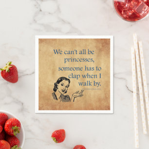 Servilleta De Papel La princesa de SlipperyJoe aplaude caminar diverti