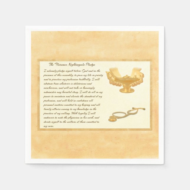 Servilleta De Papel La promesa de Florencia Nightingale (Anverso)