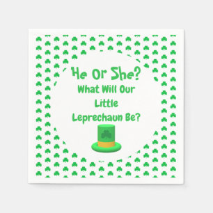 Servilleta De Papel La revelación del género de Little Leprechaun