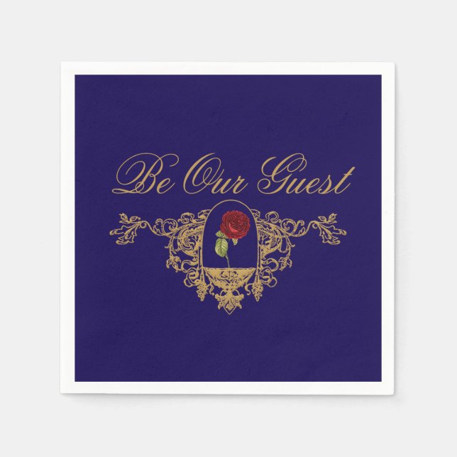 Servilleta De Papel La rosa roja de la belleza (Anverso)