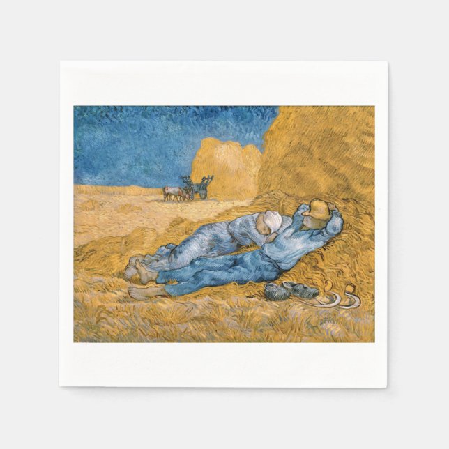 Servilleta De Papel La Siesta 1890 de Vincent van Gogh (Anverso)