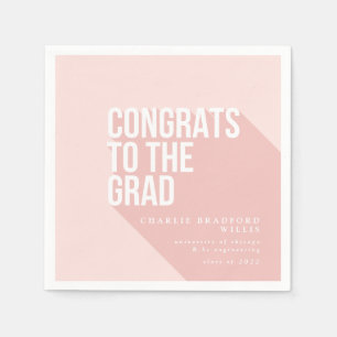 Servilleta De Papel La SOMBRA LARGA CONGRATS AL GRADUADO se ruboriza