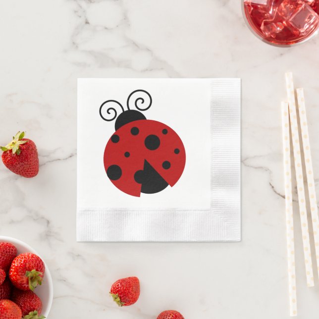 Servilleta De Papel La suerte de ser un Personalizado de Ladybug Cute (In situ)
