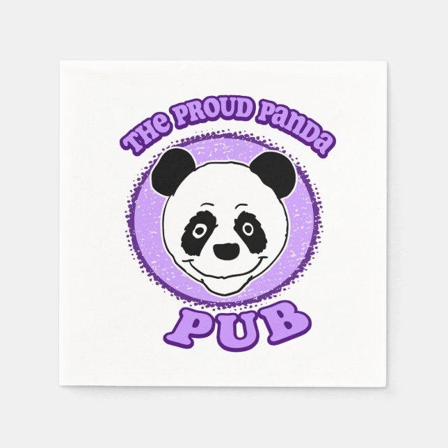 Servilleta De Papel La Taberna del Panda Orgulloso (Anverso)