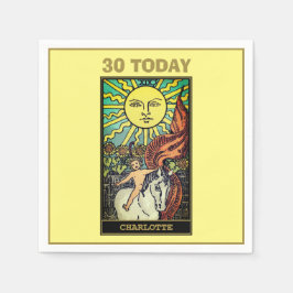 Servilleta De Papel La tarjeta Tarot de Sun 30.º Fiesta de cumpleaños