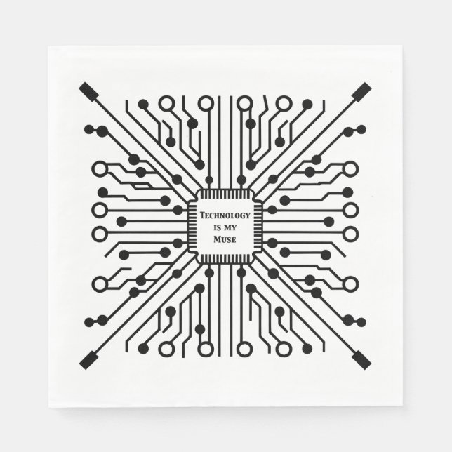 Servilleta De Papel La tecnología es mi musa (Anverso)