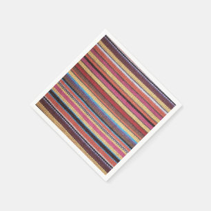 Servilleta De Papel La tela raya el modelo coloreó I + sus ideas