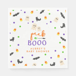 Servilleta De Papel La temática de Halloween luce una ducha de bebé