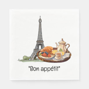 Servilleta De Papel La temática francesa con la Torre Eiffel para Fies
