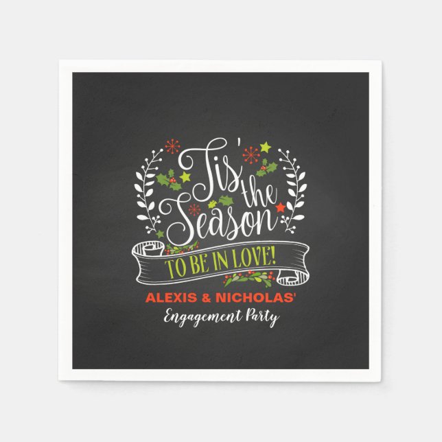 Servilleta De Papel La Temporada de Navidad / Fiestas (Anverso)