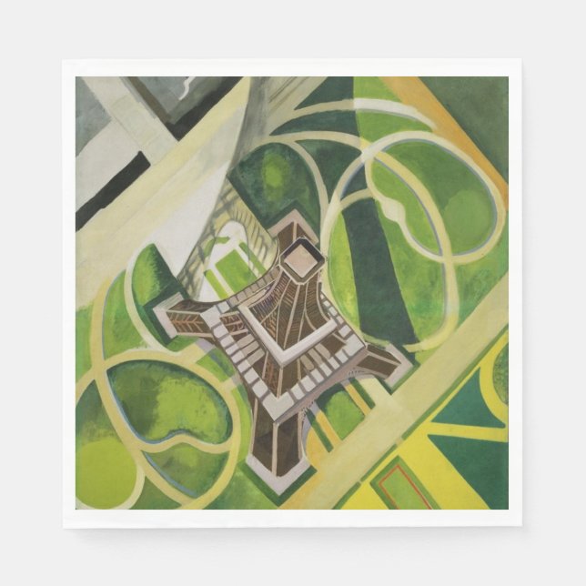 Servilleta De Papel La Torre Eiffel (por Robert Delaunay) (Anverso)