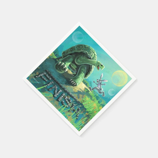 Servilleta De Papel La tortuga y el arte de la liebre (Borde)