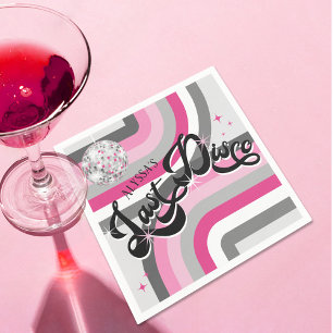 Servilleta De Papel La última fiesta disco de Bachelorette de Retro Br