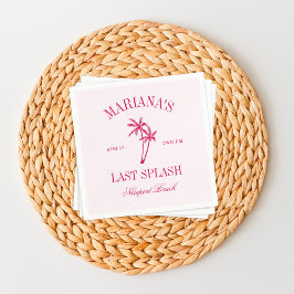Servilleta De Papel La última soltera rosa caliente de Splash Beach Pa