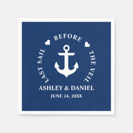 Servilleta De Papel La Última Vela Antes Del Corazón Del Ancla Náutico