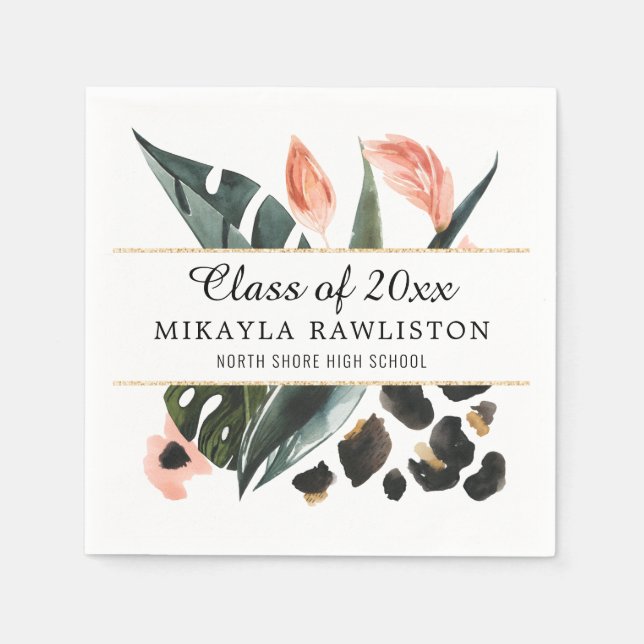 Servilleta De Papel La vegetación de la jungla tropical | Partido de G (Anverso)