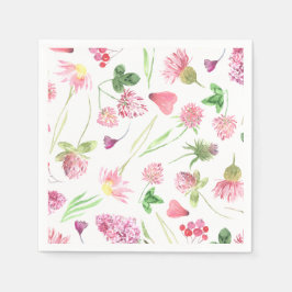 Servilleta De Papel La vegetación de las flores silvestres