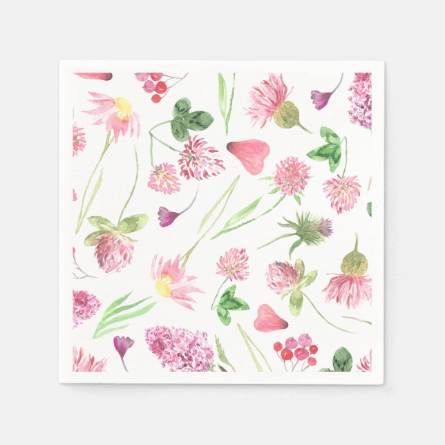 Servilleta De Papel La vegetación de las flores silvestres (Anverso)