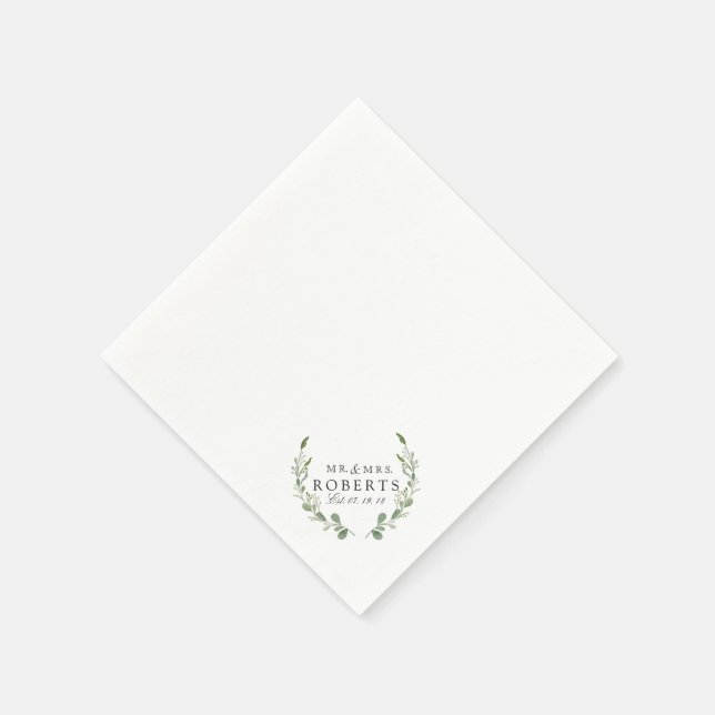 Servilleta De Papel La vegetación de las granjas | Boda de nombres per (Borde)