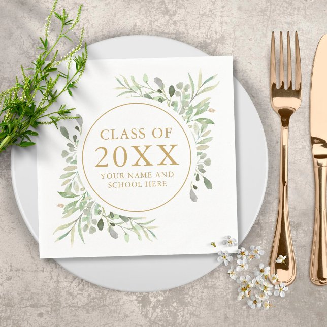 Servilleta De Papel La vegetación de oro moderna deja la graduación de (Subido por el creador)