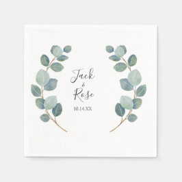 Servilleta De Papel La vegetación rústica Eucalyptus Boda de verano.