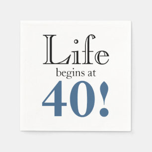 Servilleta De Papel La vida comienza con 40 pizarra azul y negro fresc