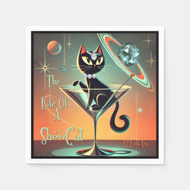 Servilleta De Papel La Vida De Un Gato De Chispa (Anverso)