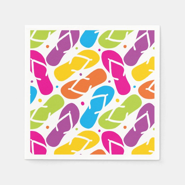 Servilleta De Papel La vida es mejor en el patrón de Flip Flops (Anverso)