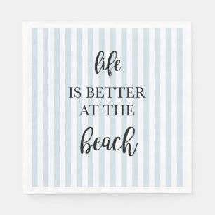 Servilleta De Papel La vida es mejor en la franja náutica de la playa