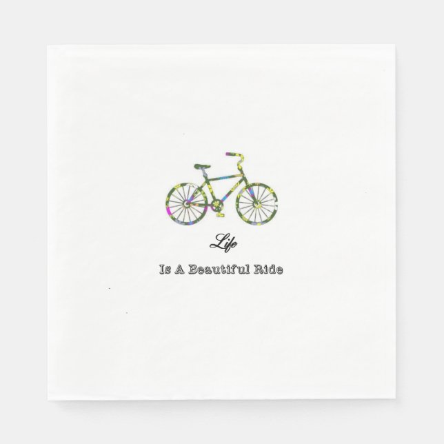 Servilleta De Papel La Vida Es Un Paseo Hermoso (Anverso)